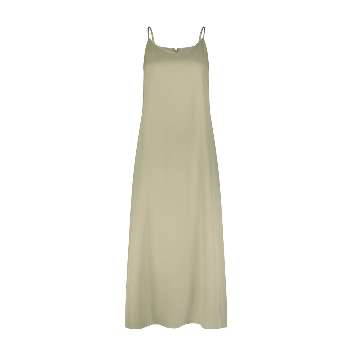 Satin Slip Dress — Sage