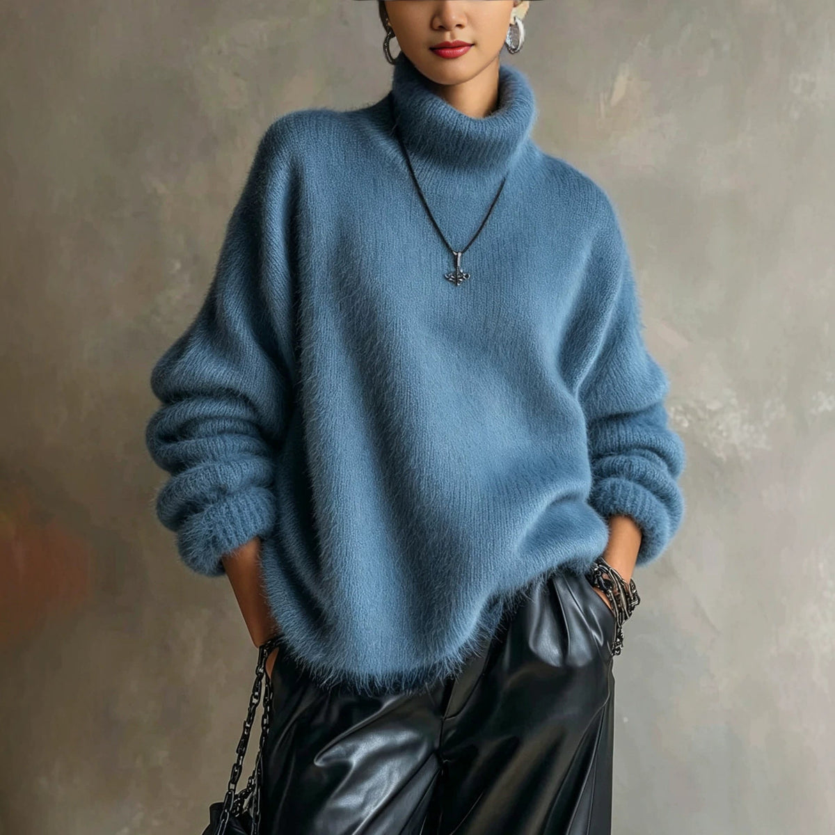 Plush Knit Turtleneck