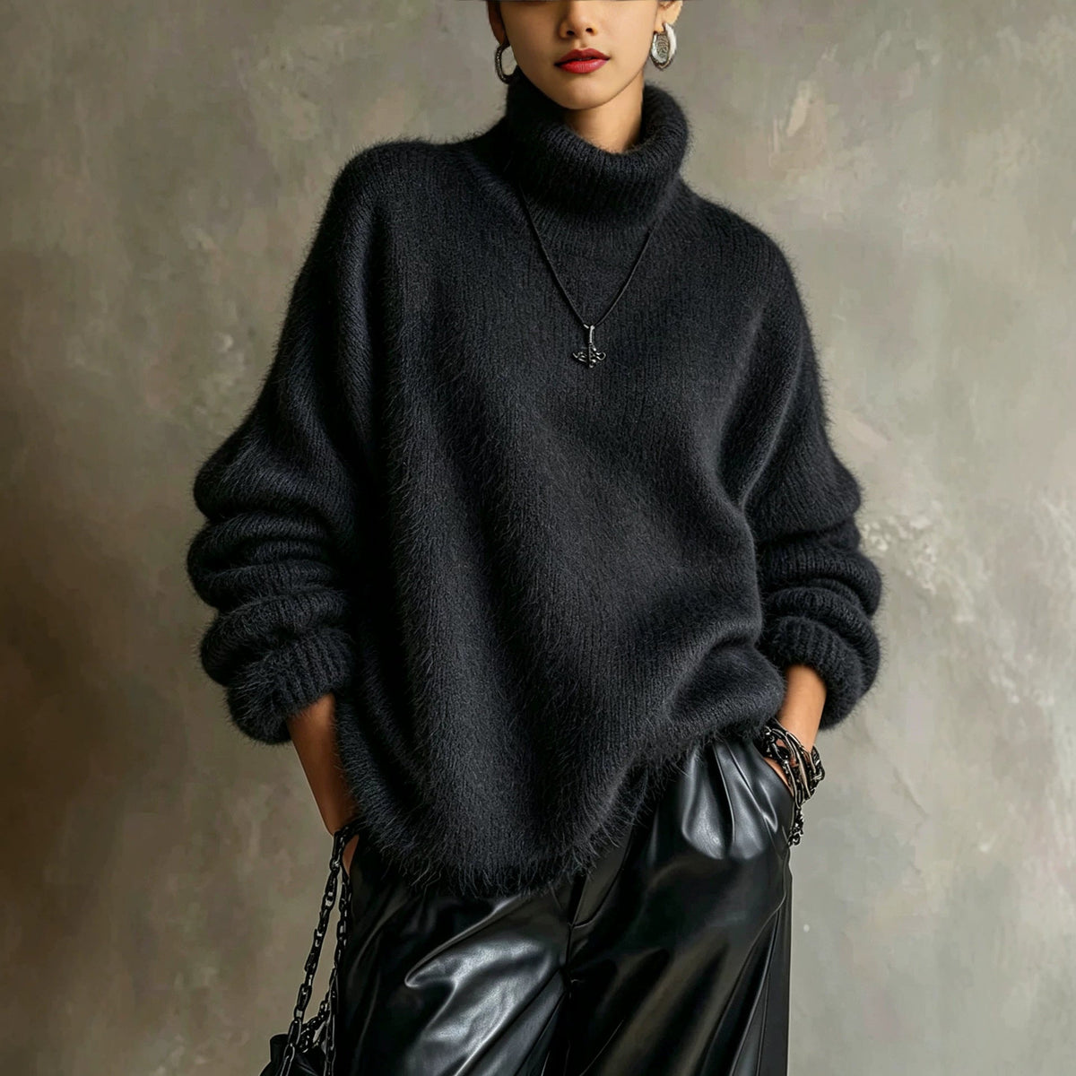 Plush Knit Turtleneck