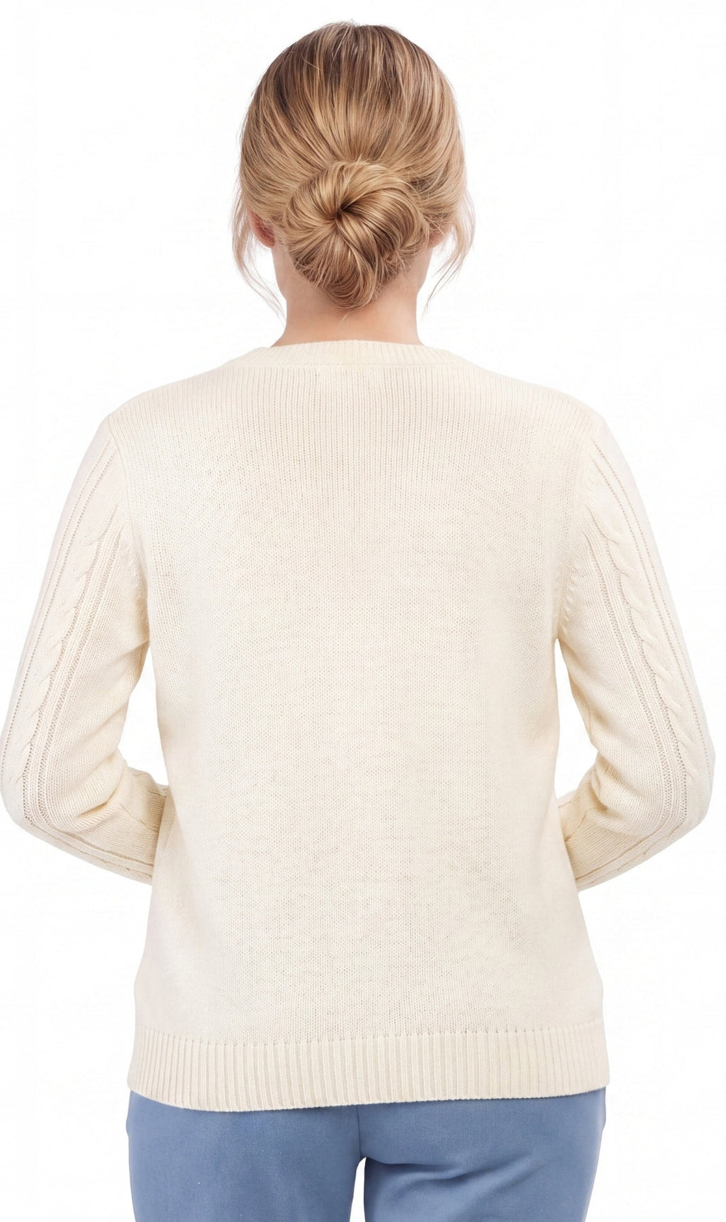 Cable-Knit Button Cardigan