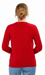 Cable-Knit Button Cardigan