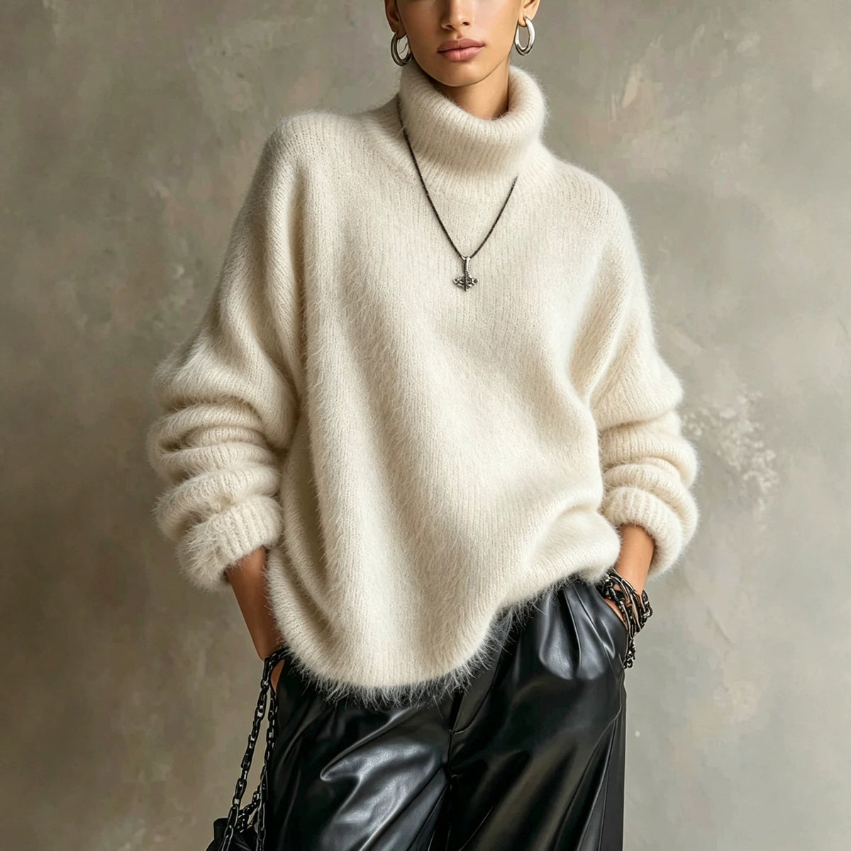 Plush Knit Turtleneck