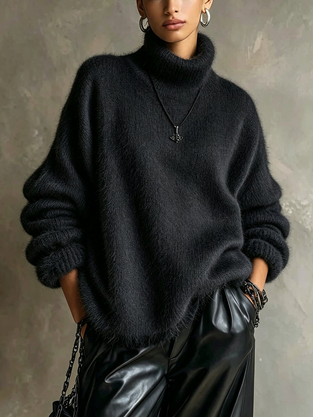 Plush Knit Turtleneck