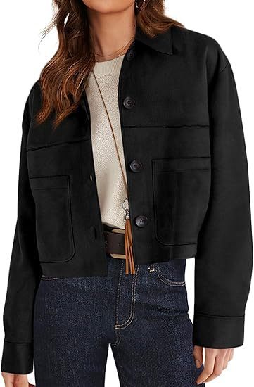 Soft-Suede Cropped Jacket
