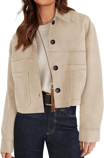 Soft-Suede Cropped Jacket