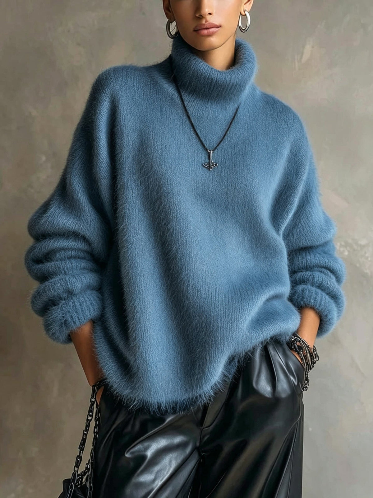 Plush Knit Turtleneck