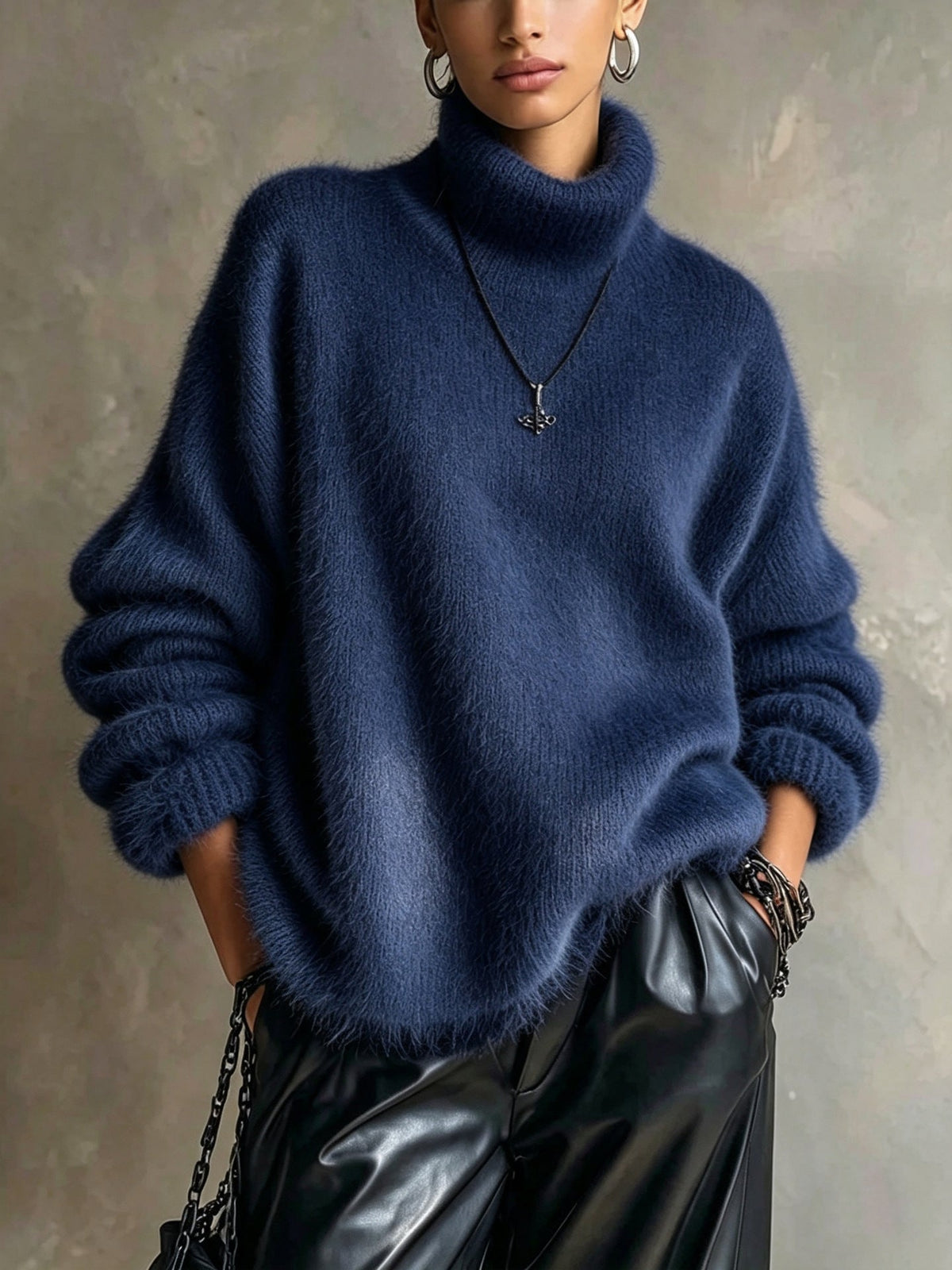 Plush Knit Turtleneck