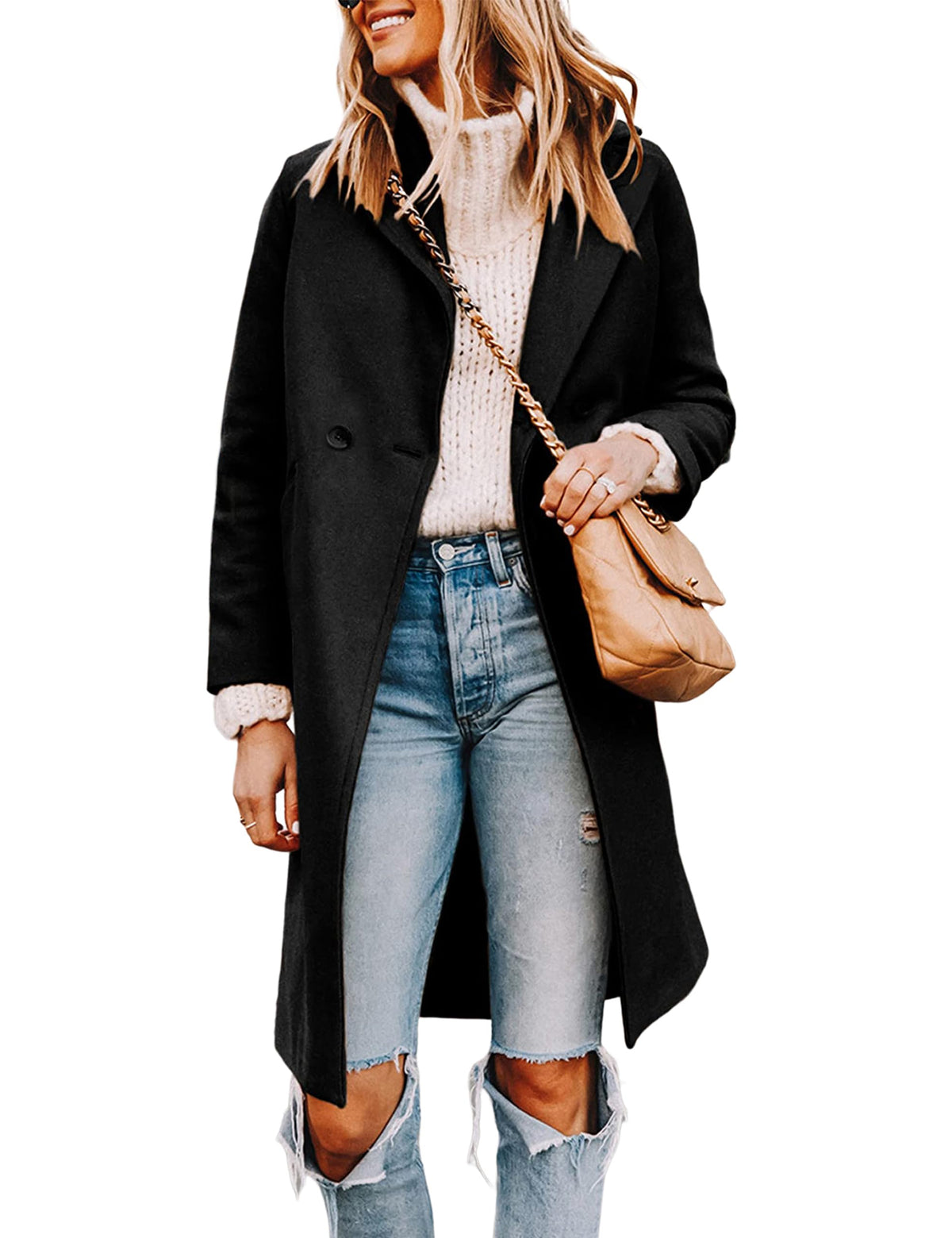 Wool-Blend Double-Breasted Pea Coat