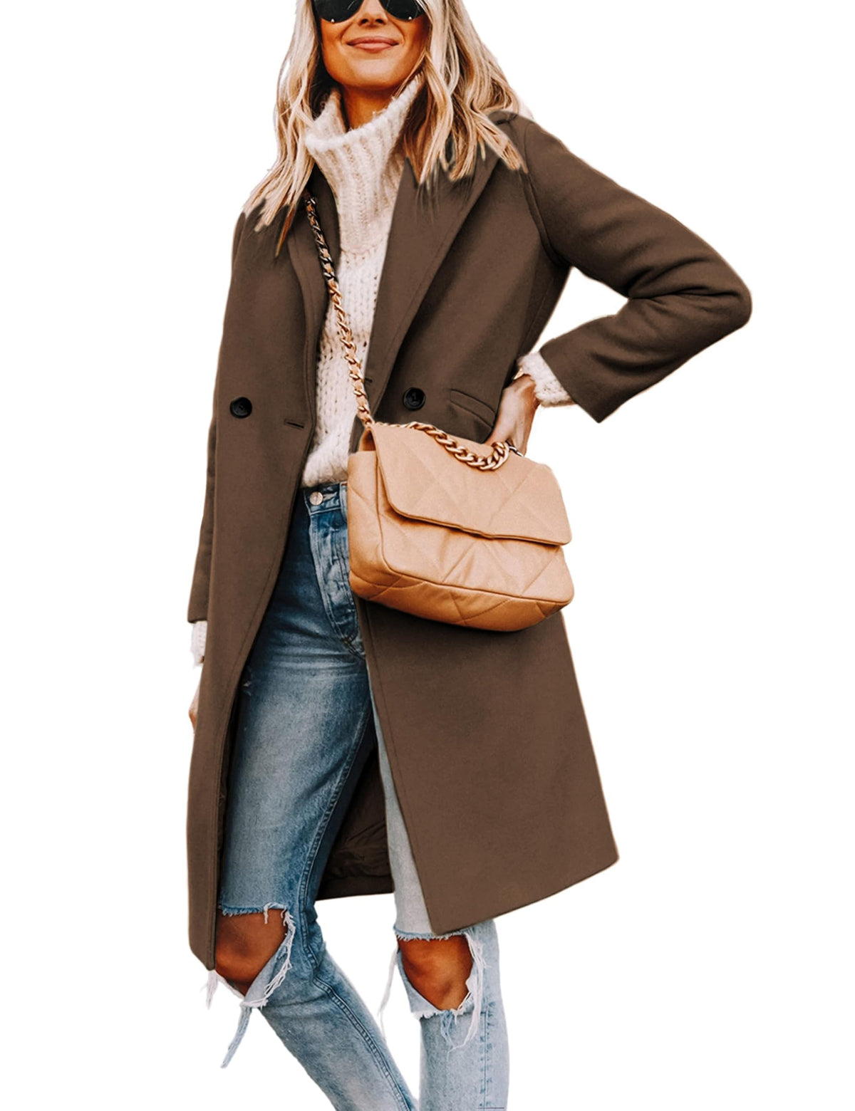Wool-Blend Double-Breasted Pea Coat