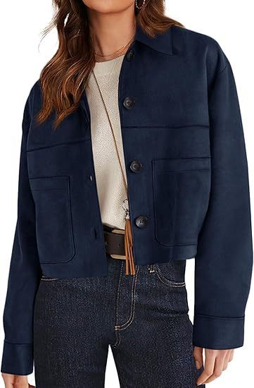 Soft-Suede Cropped Jacket