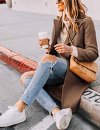 Wool-Blend Double-Breasted Pea Coat