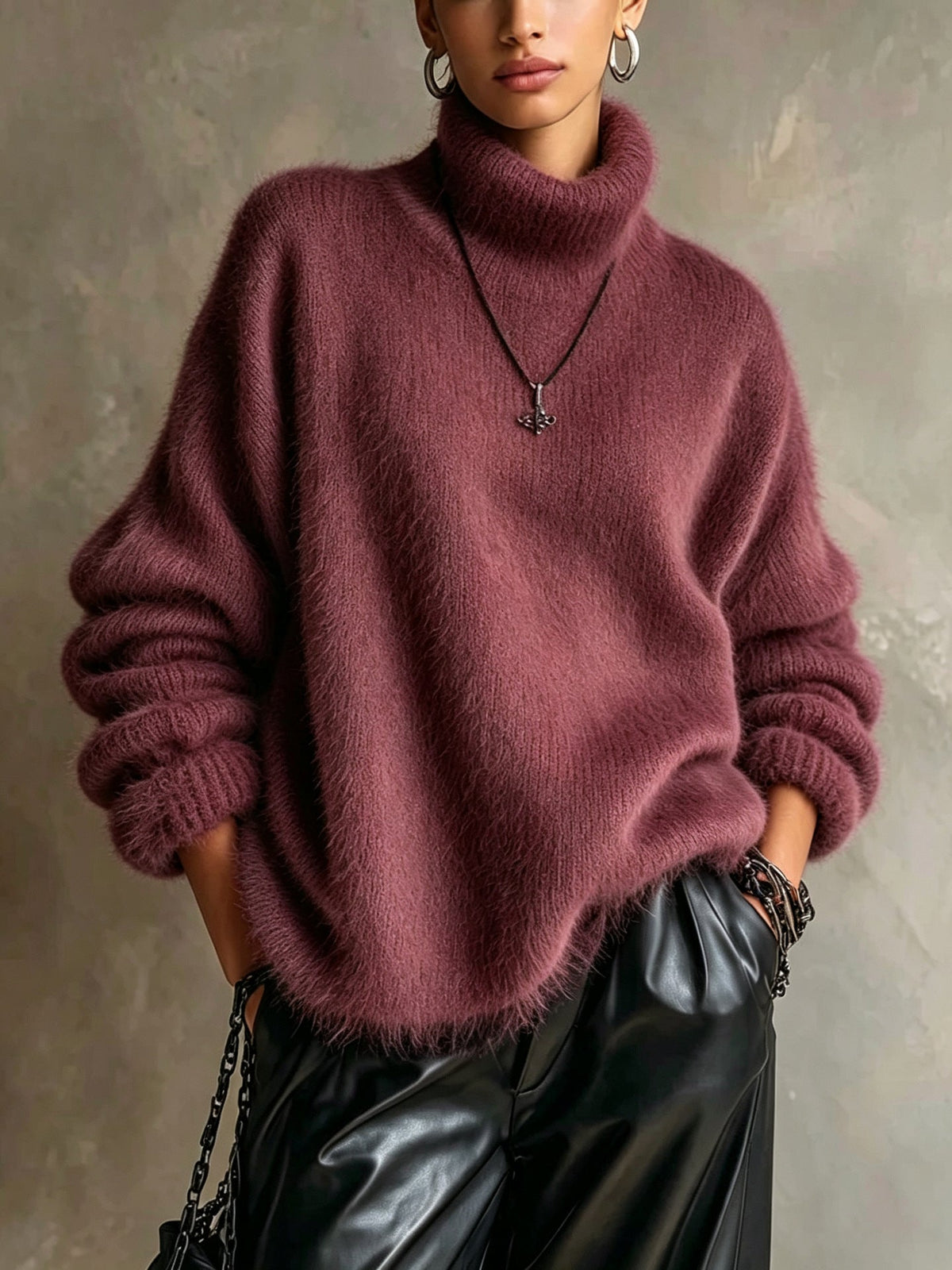Plush Knit Turtleneck