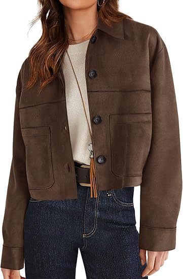 Soft-Suede Cropped Jacket