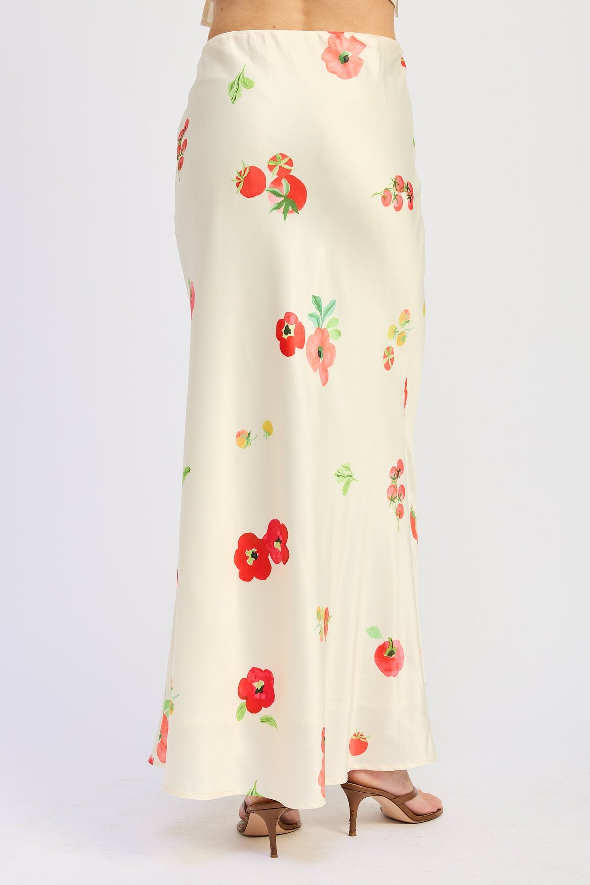 Emelia Satin Bias Midi Skirt