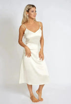 Léonie Pearl Satin Slip Dress
