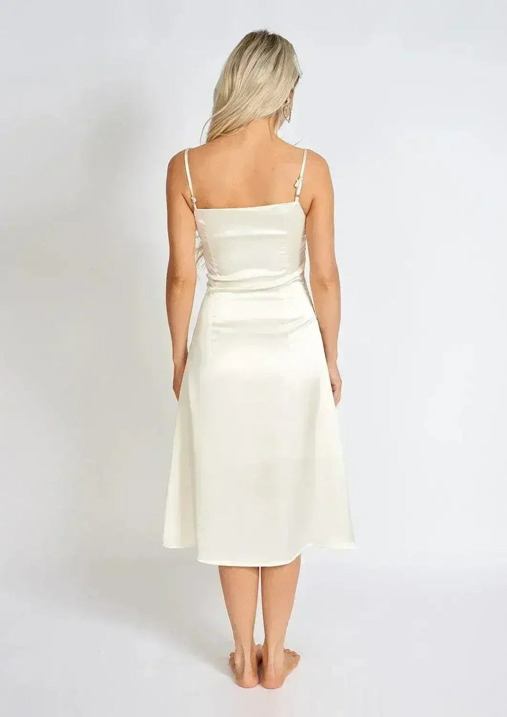 Léonie Pearl Satin Slip Dress
