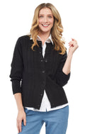 Cable-Knit Button Cardigan
