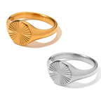 Wave Signet Ring