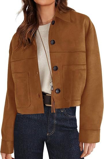 Soft-Suede Cropped Jacket
