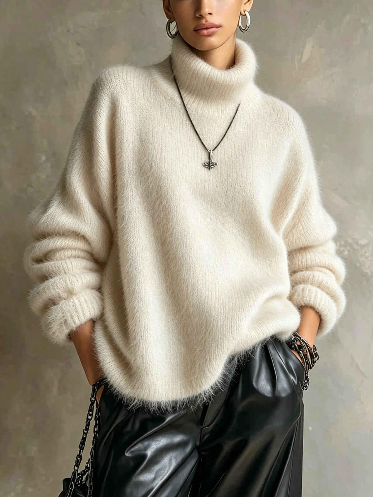 Plush Knit Turtleneck