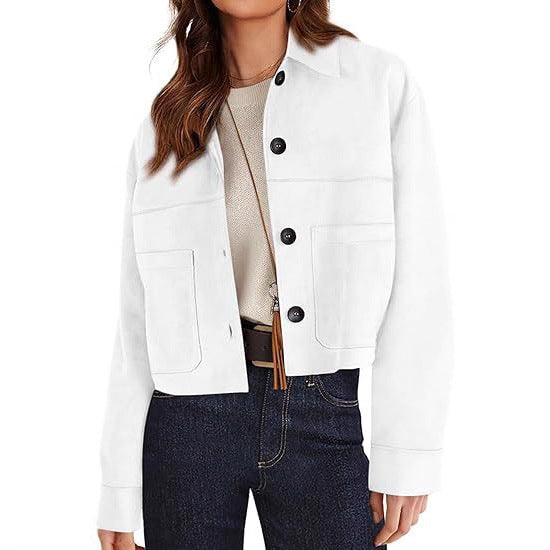 Soft-Suede Cropped Jacket