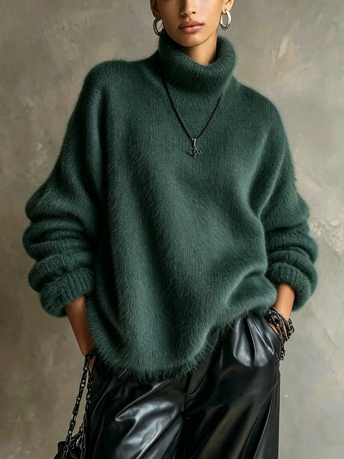 Plush Knit Turtleneck