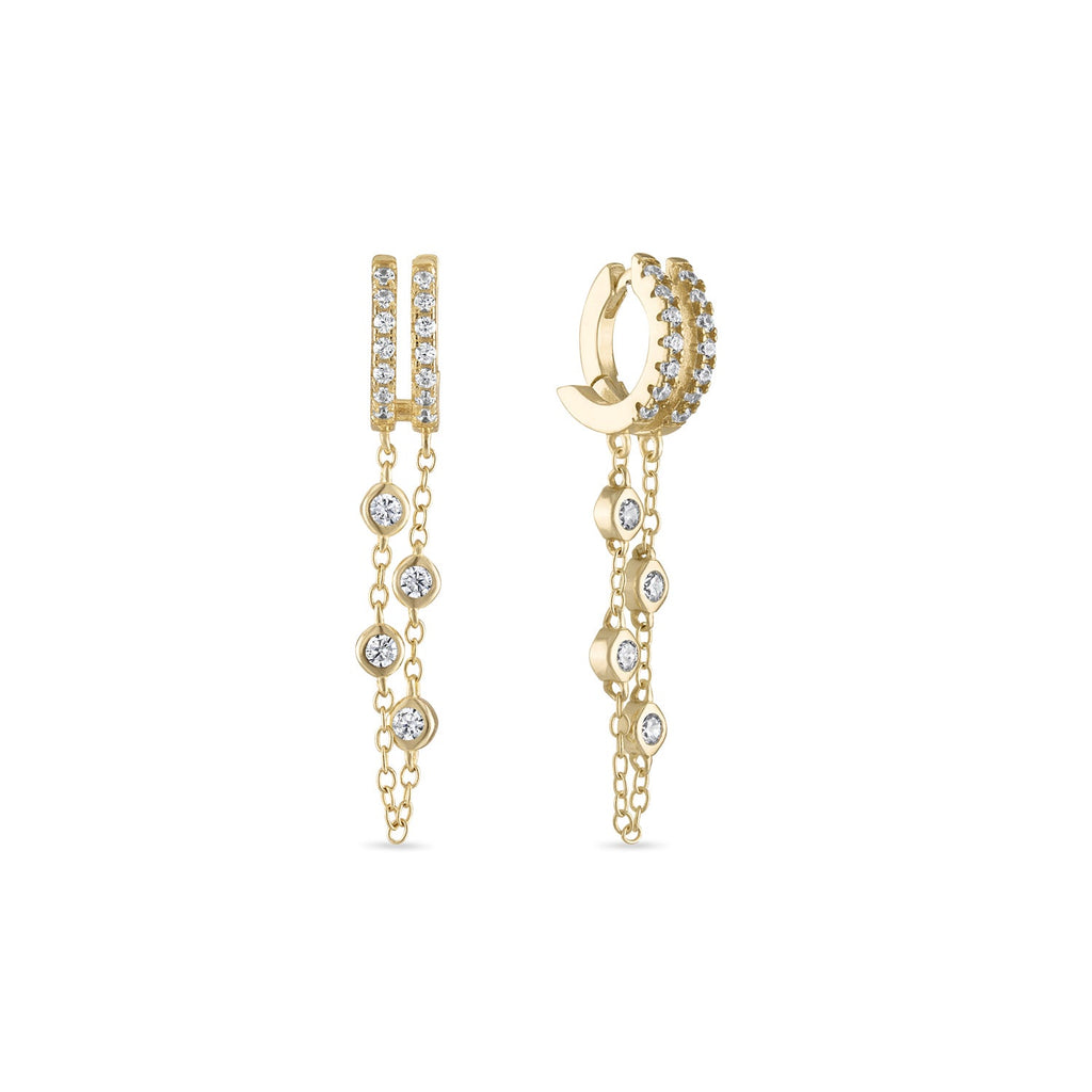 Vermeil Double-Drop Huggies