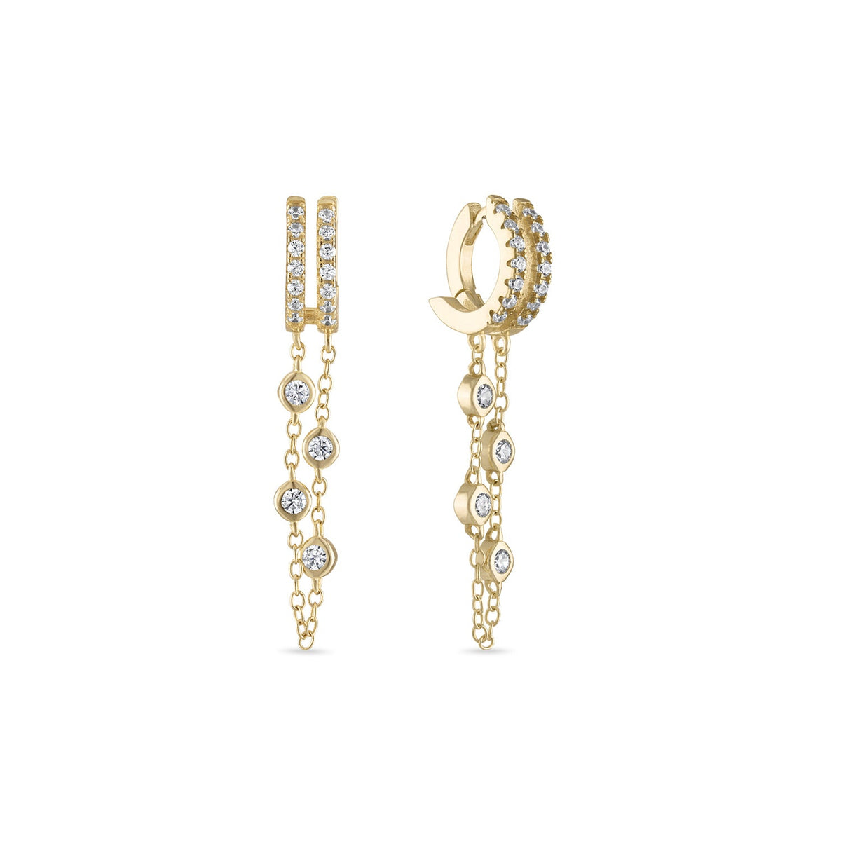 Vermeil Double-Drop Huggies