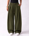 Pleated Wide-Leg Trouser