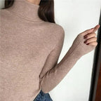 Ribbed Slim Turtleneck
